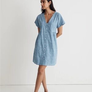 Madewell Button-Front Mini Dress - M